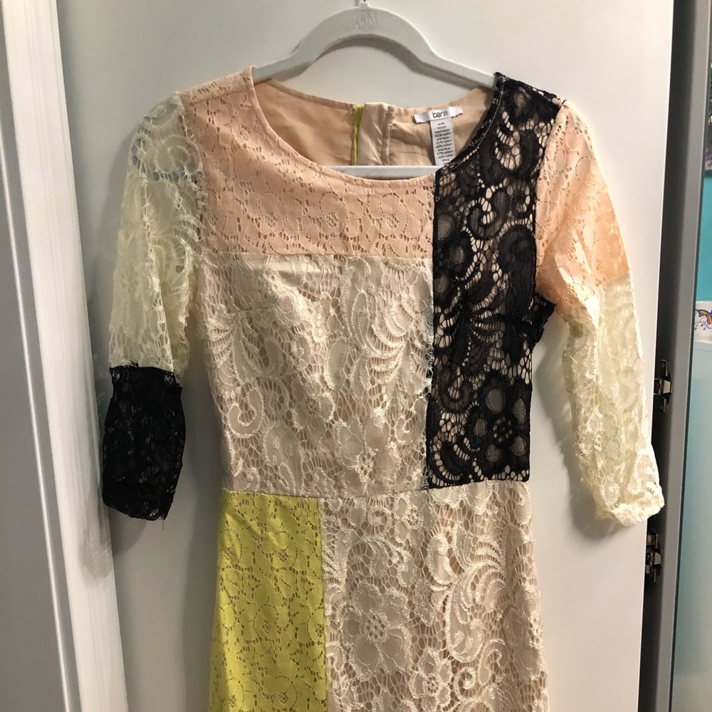 NWT Bar III Patchwork Lace Mid Thigh Dress